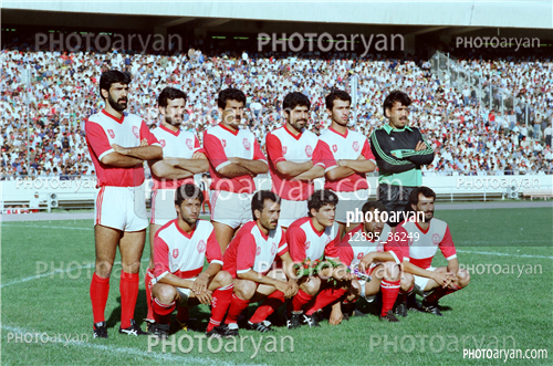 عکس های تیم پرسپولیس دهه 60-فرشاد پیوس  Farshad Pious,محسن عاشوریَ,مرتضی فنونی زاده,محمد پنجعلی,سعید نعیم آبادی,وحید قلیچ,ضیاء عربشاهی,محمدحسن انصاری فر,علی پروین  Ali Parvin,محمد مایلی کهن,کاظم سید علی خانی,