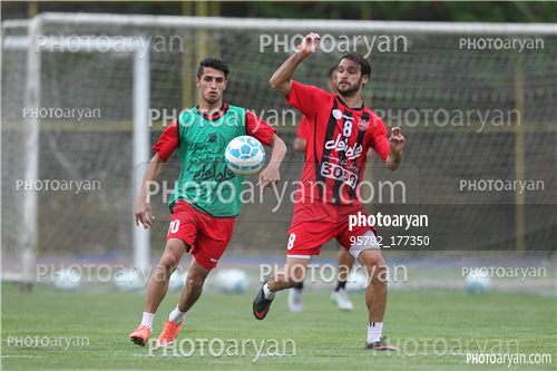تمرین پرسپولیس در ورزشگاه درفشی فر 95/02/13-علی علیپور,احمد نورالهی,