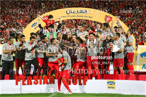 جشن قهرمانی تیم فوتبال پرسپولیس 96/01/30-علیرضا بیرانوند,محسن ربیع خواه,وحید امیری,کمال کامیابی نیا,
