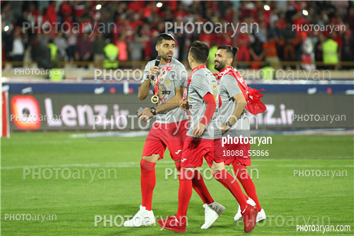 جشن قهرمانی تیم فوتبال پرسپولیس 96/01/30-مهدی طارمی,محسن مسلمان,فرشاد احمدزاده,