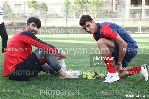 تمرین پرسپولیس در ورزشگاه خیریه عمل 96/02/23-علیرضا بیرانوند,احسان علوان زاده,