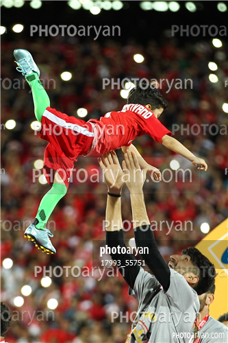 جشن قهرمانی تیم فوتبال پرسپولیس 96/01/30-علیرضا بیرانوند,طاها بیرانوند,