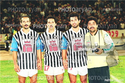 بازیکنان دهه های مختلف فوتبال ایران 2-محمد خاکپور,حمید استیلی,علی اصغر مدیر روستا,