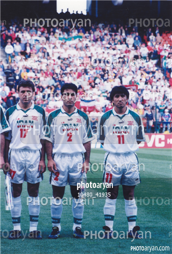 تیم ملی ایران/جام جهانی 1998 فرانسه-خداداد عزیزی  Khodadad Azizi,مهدی مهدوی کیا,جواد زرینچه,