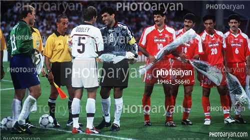 تیم ملی ایران/جام جهانی 1998 فرانسه-احمدرضا عابدزاده Ahmad Reza Abedzadeh,مهدی پاشازاده,علی دایی  Ali Daei,نادر محمدخانی,کریم باقری,