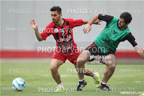 تمرین پرسپولیس در ورزشگاه درفشی فر 95/02/13-کریم باقری,امید عالیشاه,