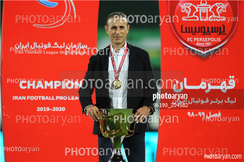 مراسم اهدای جام قهرمانی لیگ برتر (99/05/17) -یحیی گل محمدی,