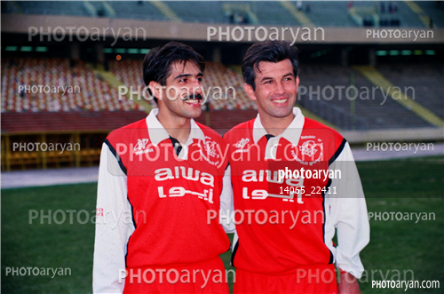 بازیکنان دهه های مختلف فوتبال ایران 1-افشین پیروانی,حمید استیلی,