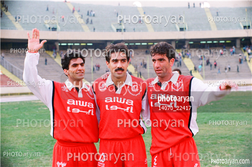 بازیکنان دهه های مختلف فوتبال ایران 1-افشین پیروانی,بهروز رهبری فر,علی رضا امامی فر,