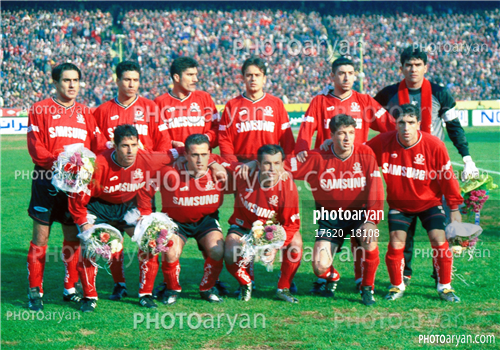 عکسهای تیمی پرسپولیس  دهه 70-احمدرضا عابدزاده Ahmad Reza Abedzadeh,رضا شاهرودی,افشین پیروانی,اسماعیل حلالی,بهروز رهبری فر,حمید استیلی,مهدی تارتار,علی انصاریان,پایان رافت,حامد کاویانپور,علی کریمی Ali Karimi,