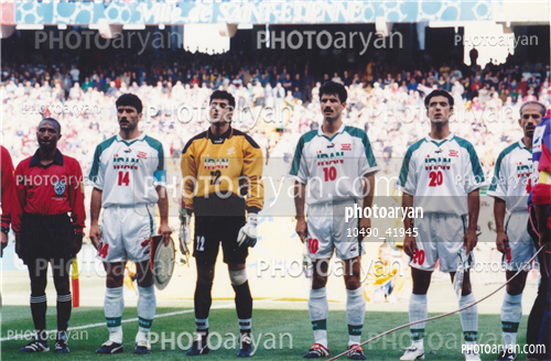 تیم ملی ایران/جام جهانی 1998 فرانسه-مهدی پاشازاده,محمد خاکپور,علی دایی  Ali Daei,نادر محمدخانی,نیما نکیسا,