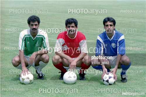 کاپیتانهای تیم های  تهرانی 1370-محمد پنجعلی,شاهین بیانی,سیروس قایقران,