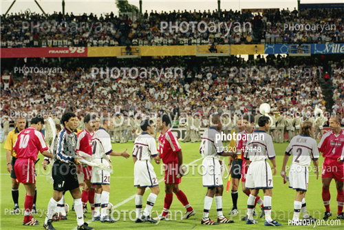 تیم ملی ایران/جام جهانی 1998 فرانسه-احمدرضا عابدزاده Ahmad Reza Abedzadeh,مهدی پاشازاده,محمد خاکپور,علی دایی  Ali Daei,نادر محمدخانی,کریم باقری,